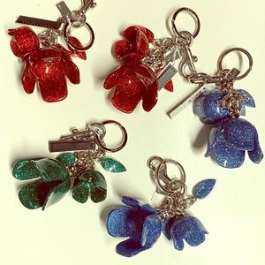 Coach floral key chain